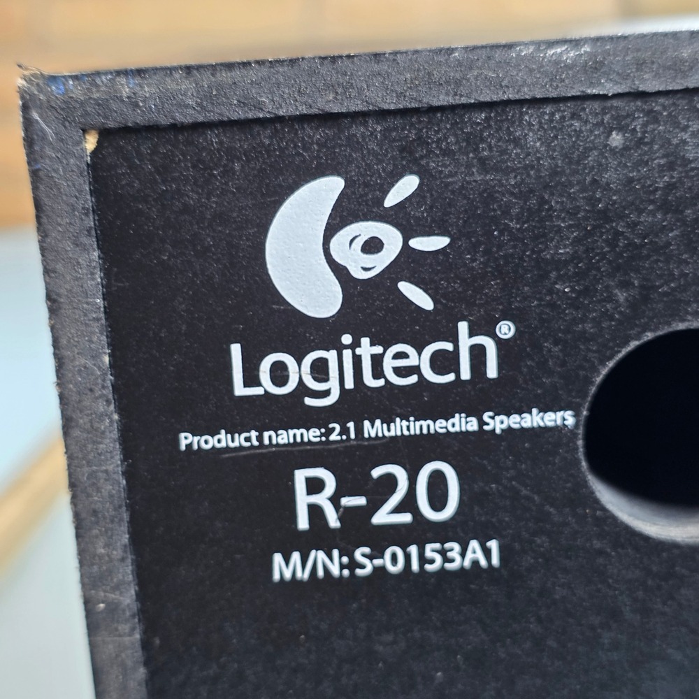 Logitech S-0264A Multimedia Computer Speaker Black Wired 3.5mm Jack PID A739